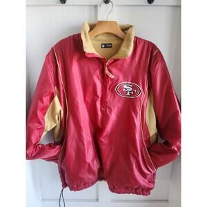 NFL Team Apparel Vintage San Francisco 49ers Reversible Fleece Jacket Mens M